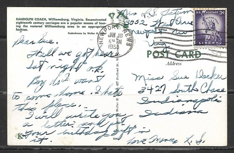 Virginia, Williamsburg - Randoph Coach - [VA-428]