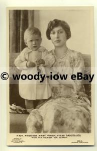 r0129 - Princess Mary with her baby son Gerald Lascelles - postcard