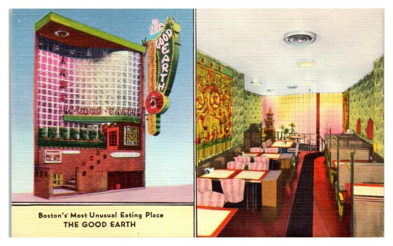 The Good Earth Chinese Restaurant, Boston, MA Postcard *6V(2)12