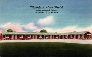 Postcard AL Huntsville Mountain View Motel South Memorial Parkway 1940s S74