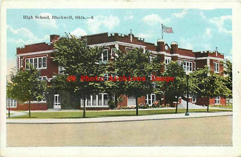 OK, Blackwell, Oklahoma, High School Building, Exterior View, EC Kropp