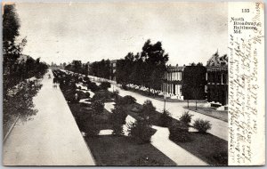 1907 North Broadway Baltimore Maryland MD Street View Posted Postcard