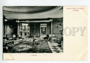 493152 Switzerland Lucerne Grand Hotel National advertising Vintage postcard