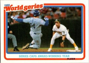 1989 Score Baseball Card '88 World Series Walt Weiss sk20890