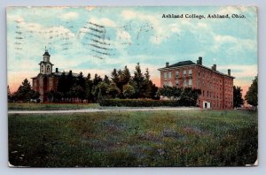 J97/ Ashland Ohio Postcard c1910 Ashland College Building 337