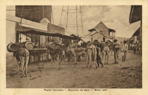 colombia, PUERTO COLOMBIA, Expendio de Agua, Water Sale (1920s) Postcard
