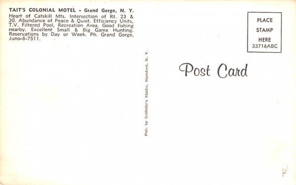 Tait's Colonial Motel in Grand Gorge, New York