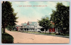 Reynoldsville Pennsylvania~East Main Street~Residential Area~1911 Postcard