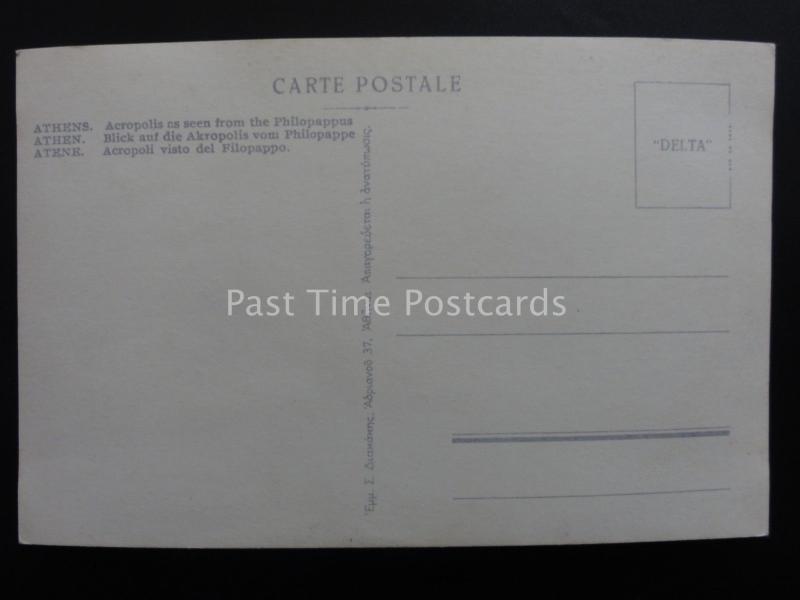 Greece ATHENES Acropolis Panoramic View - Old RP Postcard by Delta 4