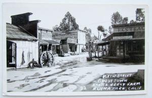 RPPC VINTAGE 1951 PHOTO POSTCARD GHOST TOWN KNOTT'S BERRY FARM BUENA PARK CA