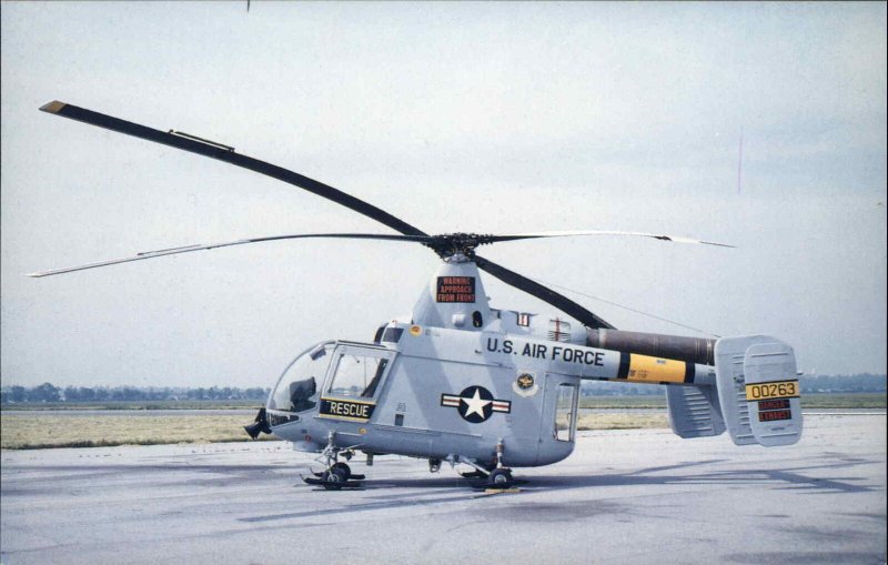 US AIR FORCE Kaman HH-43B Huskie HELICOPTER Old Postcard