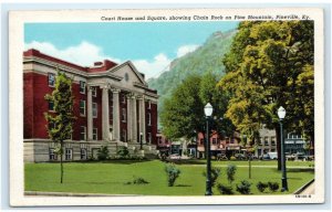 PINEVILLE, KY Kentucky ~ Bell County COURT HOUSE c1940s Curt Teich Postcard