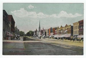 Canandaigua, New York,  Vintage Postcard View of Main Street