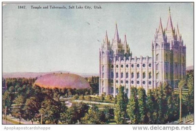 Utah Salt Lake City Temple And Tablernacle 1912