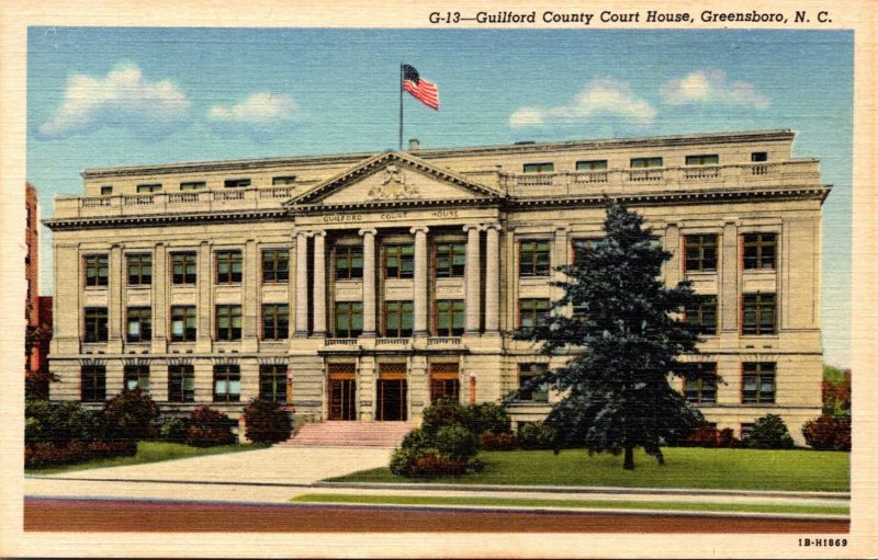 North Carolina Greensboro Guilford County Court House Curteich