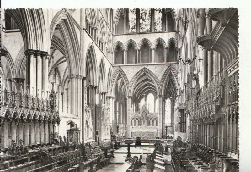 Wiltshire Postcard - The Choir, Salisbury Cathedral - Real Photograph Ref 18041A