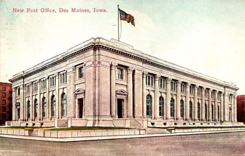 Iowa Des Moines New Post Office 1912
