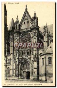 Old Postcard Cathedral Senlis Southern Gothic portal