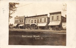 F70/ Lodi Ohio RPPC Postcard Medina Co 1908 Business Block Stores 13