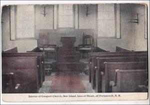 Interior Gossport Church, Star Island, Isle of Shoals, Portsmouth, NH...