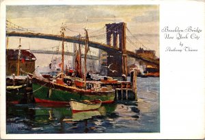 Brooklyn Bridge New York City Anthony Thieme Postcard