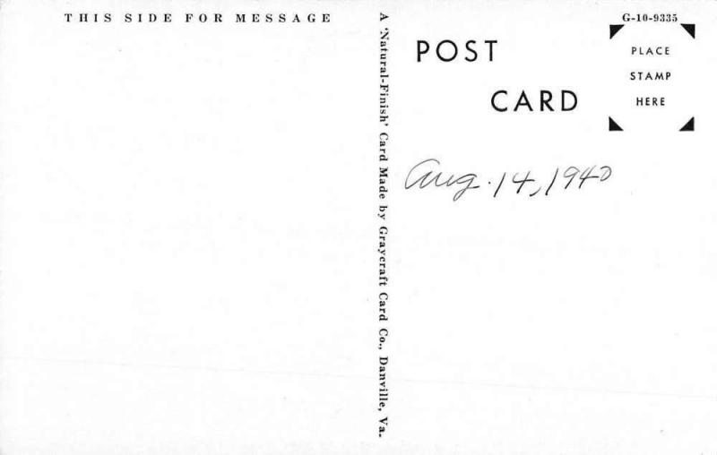 Greensboro North Carolina University Fitzgerald Dorm Antique Postcard K94292