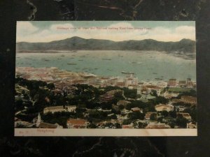 Mint Hong Kong Color Real Picture Postcard RPPC Town & Harbour From Bowen Road