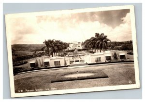Vintage 1930's RPPC Postcard Mormon Temple Laie Oahu Hawaii