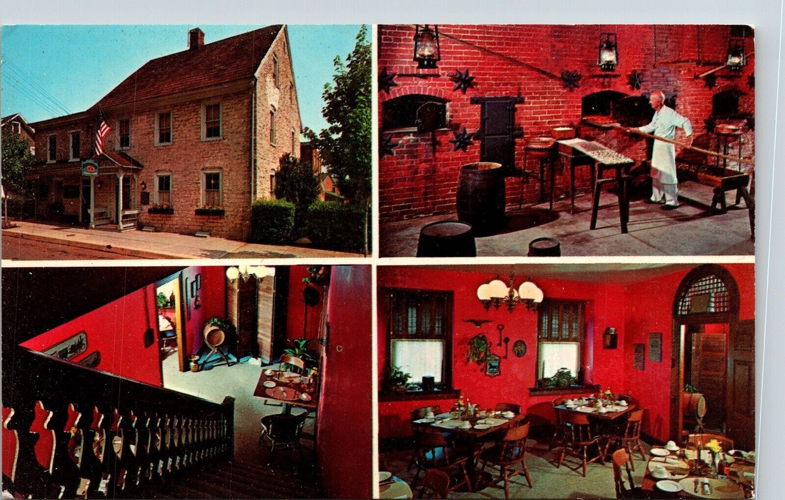 Pretzel House Lititz Pennsylvania PA Multiview Postcard VTG UNP Dexter