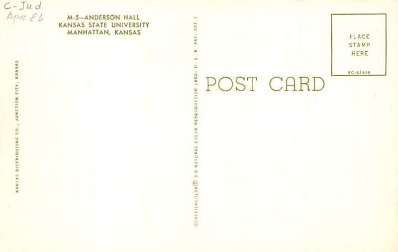 Anderson Hall Kansas State University Manhattan Kansas