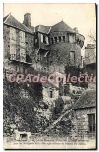 Old Postcard Domfront Orne ramparts built one of the towers to the citizens o...