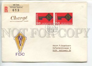 445889 Liechtenstein 1968 year FDC Europa CEPT registered