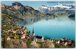 Postcard - Weggis and the Alps, Lake Lucerne - Weggis, Switzerland