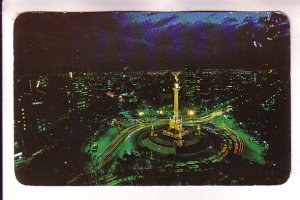 Night View Independence Circle, Reforma Boulevard, Mexico City, Used 1980