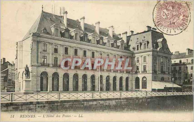 Postcard Old Rennes Hotel Post