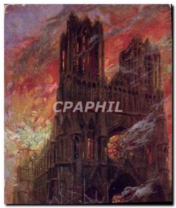 Old Postcard Reims Cathedrale