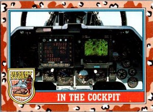 Military 1991 Topps Desert Storm Card In The Cockpit sk21369