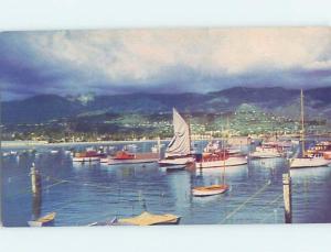 1939 Vintage PLEASURE BOATS IN HARBOR Santa Barbara California CA hp6877@