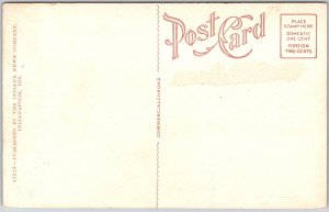 Indianapolis Indiana IN, Emrichville Bridge, River, Roadway, Vintage Postcard