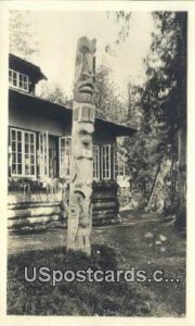 Real Photo - Totem Pole, Lewis Hotel - Glacier National Park, Montana MT  