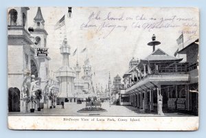 Luna Park Promenade Street View Coney Island New York NY  1906 UDB Postcard Q6
