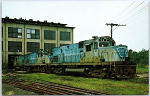 VINTAGE POSTCARD THE LEHIGH & HUDSON RIVER RAILWAY UNIT NUMBERS 28, 22 AND 23