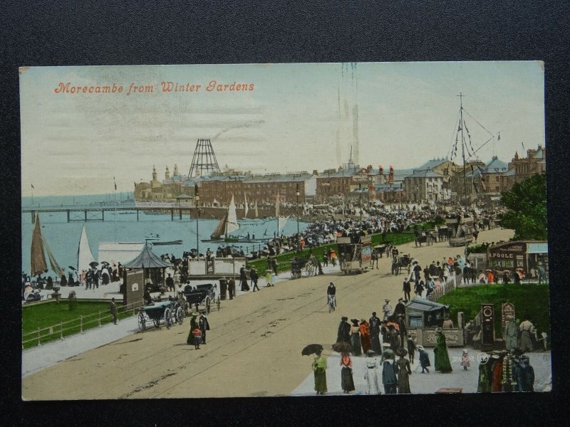 Lancashire MORECAMBE from the Winter Gardens c1908 Postcard by Valentine