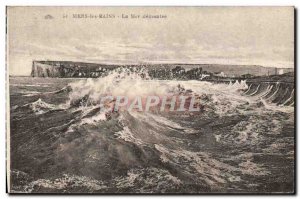 Old Postcard Mers Les Bains Sea dismantled