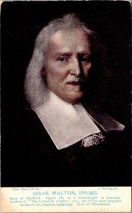Portrait of Author Izaak Walton, The Compleat Angler Vintage Postcard M53