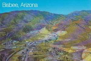 Aerial View Phelps Dodge's Lavendar Pit Copper Mine Bisbee Arizona