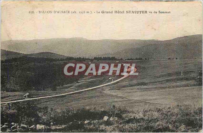 'Old Postcard Ballon d''Alsace Grand Hotel Stauffer saw Summit'