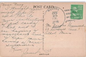 1946 Camp Wabunaki  Hillside Cumberland County Maine Postcard 2R5-452