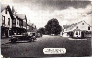 USA Public Square Washingtonville New York Vintage Postcard 09.72