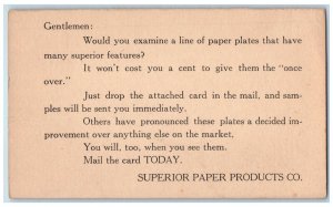 1925 Superior Paper Products Co. Marion Indiana IN Hagerstown MD Postal Card